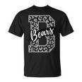 Bears School Sports Fan Team Spirits Mascot Heart Leopard T-Shirt