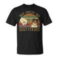 Best Sheltie Dad Ever Retrointage Sunset T-Shirt