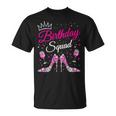 Birthday Squad Diva Squad Crown Hearts High Heel Girls T-Shirt