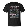 Bodas De Ámbar 28 Años Aniversario De Boda Regalo Camiseta unisex
