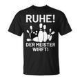 Bowling Bowler Peace Der Meister Wirft T-Shirt