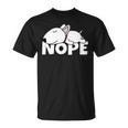 Bull Terrier Cute Dog Sloth Nope T-Shirt