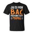 Cadeau Bac 2024 Bachelier Bachelière Baccalauréat Permis Bac T-Shirt