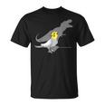 Calopsitta T-Rex Pappagallo Con Ombra Di Dinosauro Maglietta