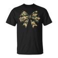 Camouflage Old Camo Bow Camo Coquette Bow Hunting Girl T-Shirt