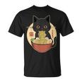 Cat Ramen Graphic Japanese Kawaii Cat Anime T-Shirt