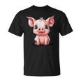 Cerdo Lindo Cerdo De La Suerte Niños Cerdito Camiseta unisex