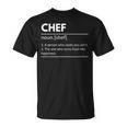 Chef Chef Definition Regalo De Chef Chef Chef Camiseta unisex