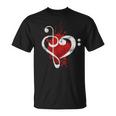 Chiave Di Basso Chiave Diiolino Cuore Chiave Musicale Maglietta