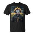Clown Maléfique Un Champ De Maïs Monstre Sombre Horreur Effrayant Effrayant T-Shirt