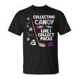 Coleccionando Caramelos Diseño Divertido Hockey Deporte Camiseta unisex