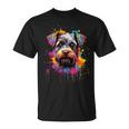 Colourful Miniature Schnauzer Dog T-Shirt