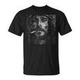 Cool Gesù Cristo Fuma Sigaretta Gesù Ribelle Maglietta