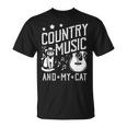 Country Music And My Cat Song Lover Country Songs T-Shirt