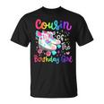 Cousin Of The Birthday Girl Skater Roller Skate Family Party T-Shirt