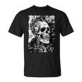 Crâne De Motard Graffitiintage Horreur Punk Crâne T-Shirt