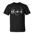 Cuffie Heartbeat Colorato Hipster Music Dj Maglietta