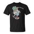 Dabbing Skeleton Skating Skateboard Boy Skate Skateboarder Maglietta