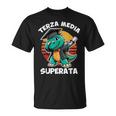 Dinosauro Fine Anno Esami Terza Media Superata 2024 Maglietta