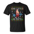 Divertente Brutto Allenamento Di Natale Powerlifting Maglietta