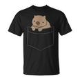 Donna Baby Wombat In The Pocket Cute Australian Wombat Con Collo A Maglietta