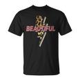 Donna Bella Leopard Moglie Gf Bolt Thunderintage Distressed Con Collo A Maglietta
