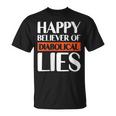 Donna Happy Believer Of Diabolical Lies Con Collo A Maglietta