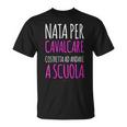 Donna Magliette Donna Manica Corta Equitazione Nata Per Cavalcare Con Collo A Maglietta