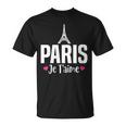 Donna Paris Je T'aime J'aime Paris Tour France Con Collo A Maglietta