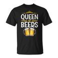 Donna Regina Delle Birre Divertente Principessa Corona Birra Amante Con Collo A Maglietta