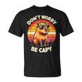 Dont Be Worry Be Capy Capybara Retro Rodent T-Shirt