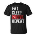 Eat Sleep Dive Repeat Diving Scuba Diver T-Shirt