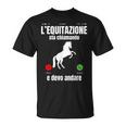 Equitazione Divertente Cavallo Chiama Maglietta