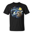 Erizo Animalan Gogh Erizo Camiseta unisex