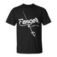 Fencer Epee Fencers Scherma Sport Maglietta