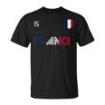 Francia Retro Fútbol Bandera Francesa Camiseta unisex