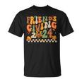 Friends Giving Crew Squad 2024 Cute Turkey Groovy Pie T-Shirt