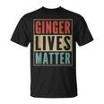 Ginger Lives Matter Retro Colours Redhead T-Shirt