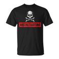 With Ironic Anstaltleitung Skull Slogan S T-Shirt