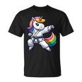 Karate Unicorn Athlete Belt Boys Girls T-Shirt