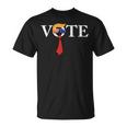 Trump 2024 Vote With Trump Hair Sunglasses Us Flag T-Shirt
