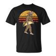Funny Vintage Bigfoot Carrying A Taco Cinco De Mayo T-Shirt