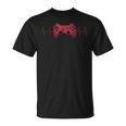 Gamer Heartbeat Zocker Jungs Jungen Nagerideospiele T-Shirt