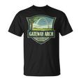 Gateway Arch National Park Illustrazione Retro Badge Maglietta