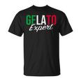Gelato Ice Cream Expert Bandiera Italia Amanteiaggio Regalo Maglietta
