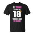 Girls' Die Queen Wird 18 Birthday Honour T-Shirt