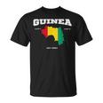 Guinea Conakry Bandiera E Mappa Guinea Conakry Coordinate Maglietta