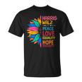 Harris Walz Peace Love Equality Hope Diversity T-Shirt