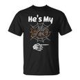 He's My Boo Spider Skull Matching Halloween Pajama Couples T-Shirt
