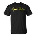Hombre Pesca Latido Del Corazón Pescador Pesca Camiseta unisex